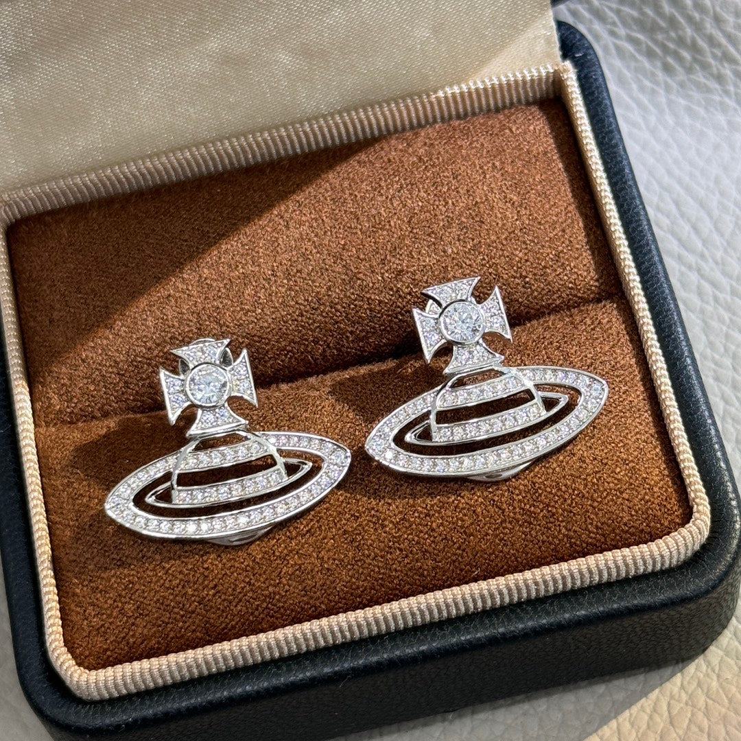 Orb Stud Earrings in Silver-Tone main product view