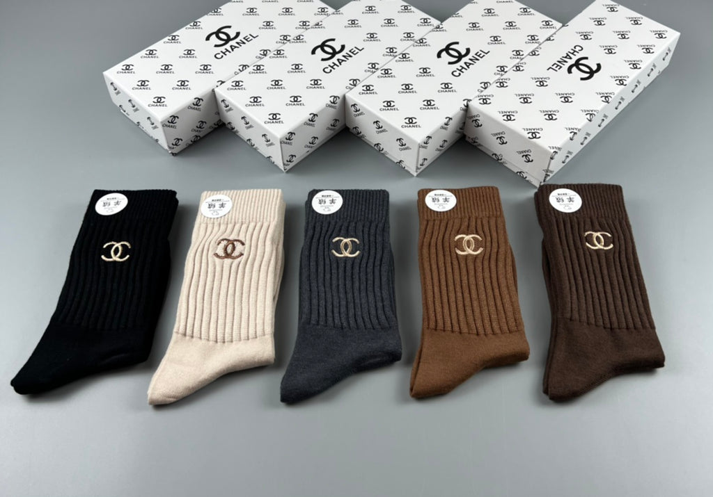 Chanel Crew Socks - 5-Pair Pack