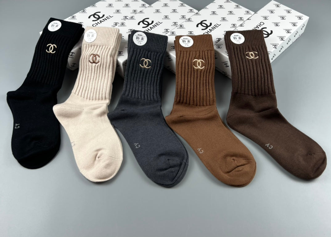 Chanel Crew Socks - 5-Pair Pack