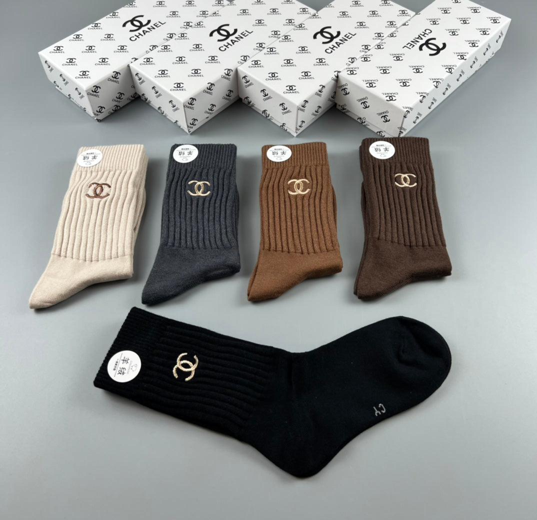 Chanel Crew Socks - 5-Pair Pack