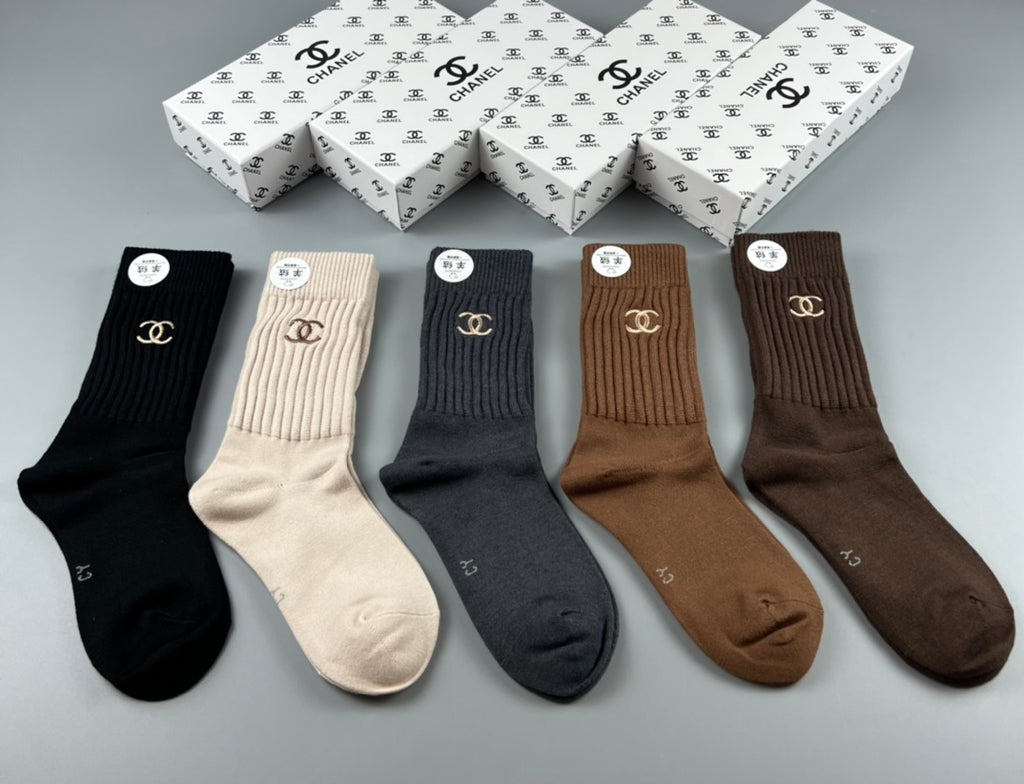 Chanel Crew Socks - 5-Pair Pack
