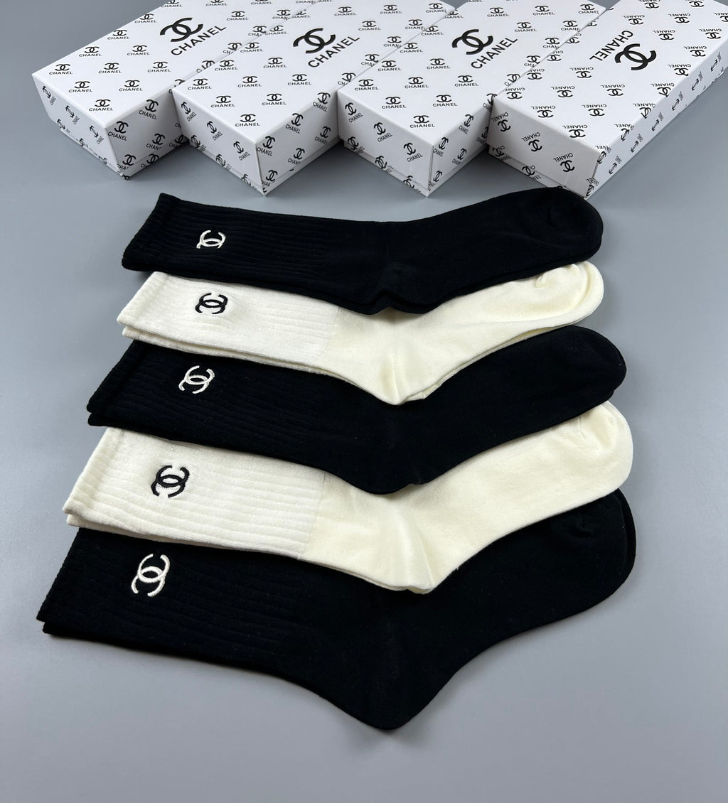 Chanel Classic Ankle Socks - 5-Pair Box