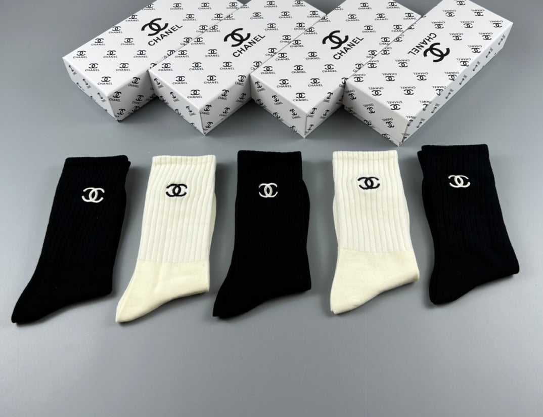 Chanel Crew Socks - 5-Pair Set