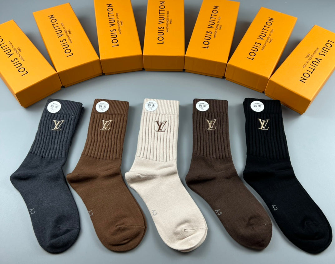 Louis Vuitton Cotton Short Socks - 5-Pair Pack