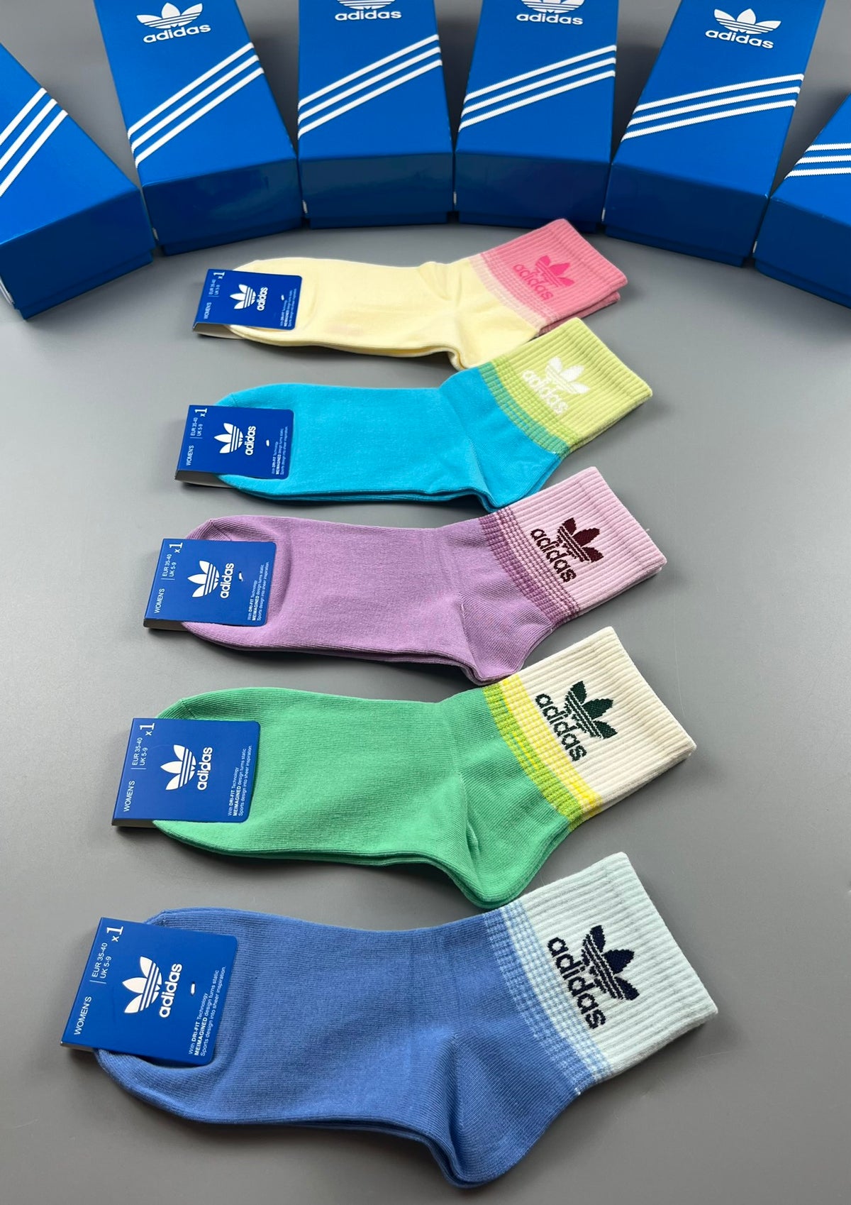 Adidas Cotton Short Socks - 5-Pair Pack