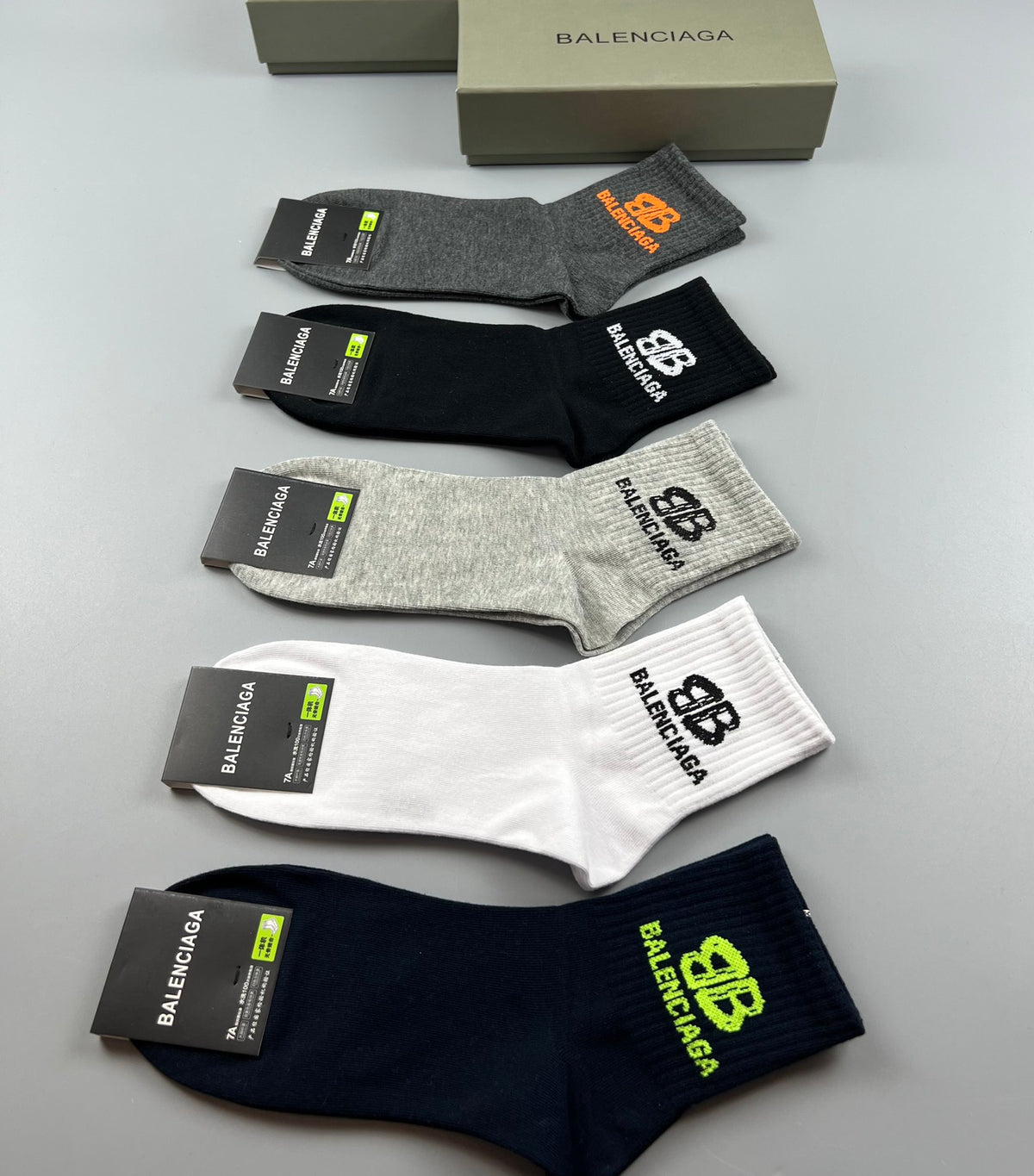 Balenciaga Crew Socks - 5-Pair Set