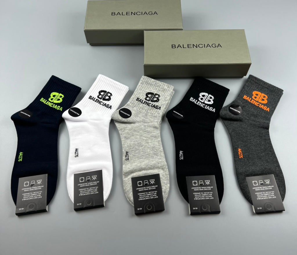 Balenciaga Crew Socks - 5-Pair Pack