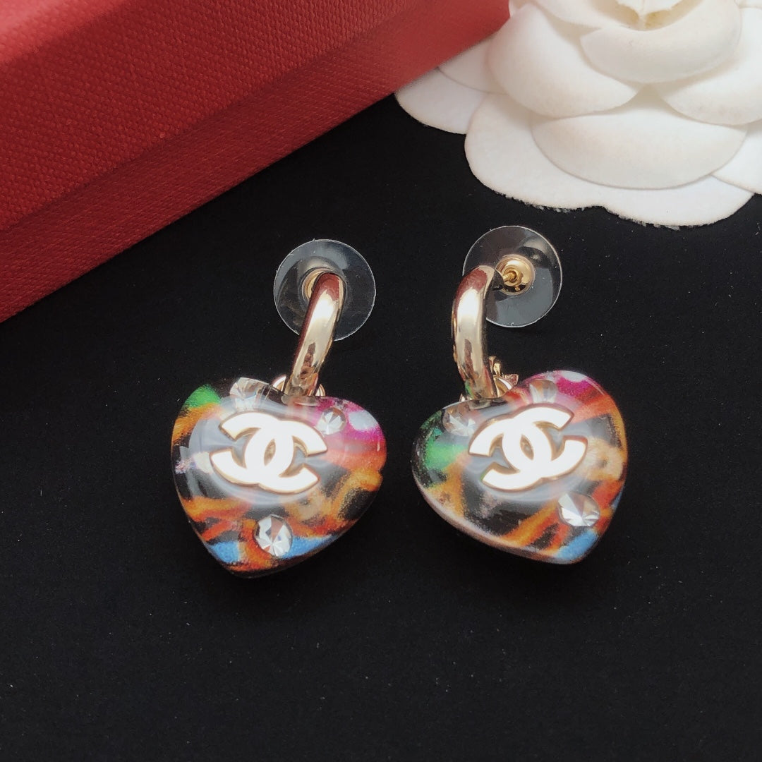Heart Statement Earrings in Gold-Tone – Heart Detail close-up detail