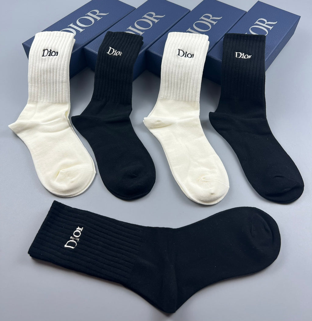 Dior Cotton Short Socks - 5-Pair Pack