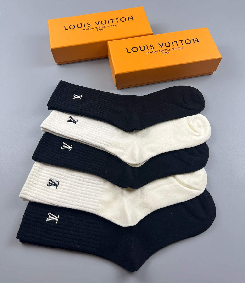 Louis Vuitton Cotton Short Socks - 5-Pair Pack