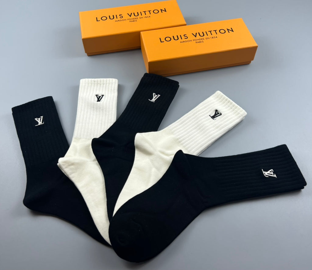 Louis Vuitton Cotton Short Socks - 5-Pair Pack