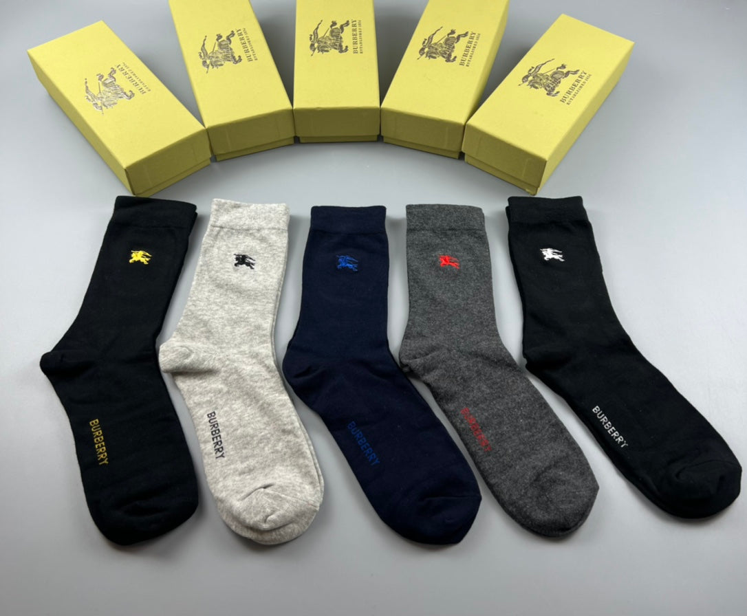 Burberry Cotton Short Socks - 5-Pair Pack