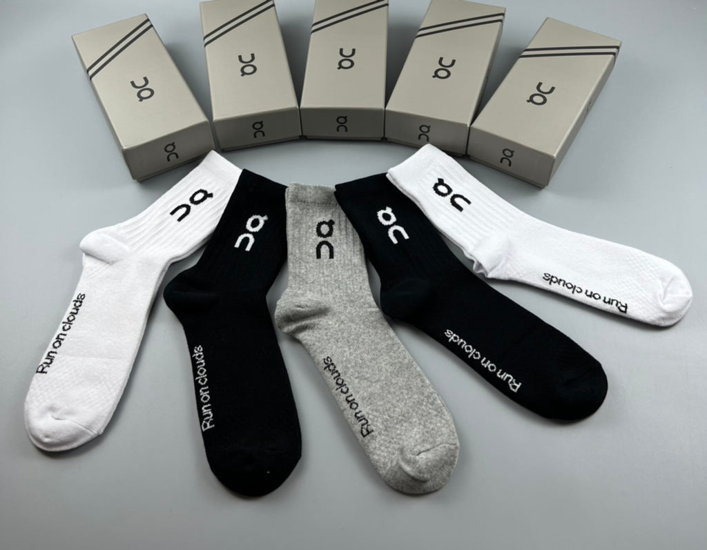 On Cotton Short Socks - 5-Pair Pack