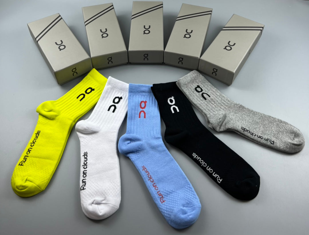 On Cotton Short Socks - 5-Pair Pack