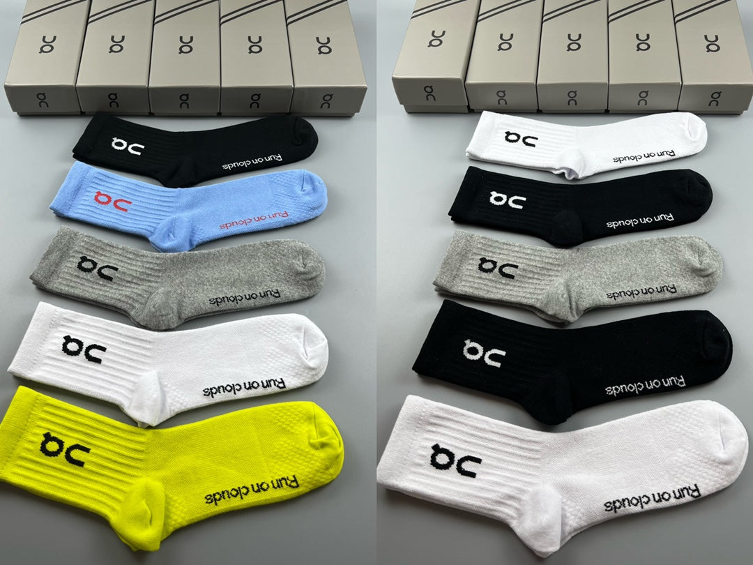 On Cotton Short Socks - 5-Pair Pack