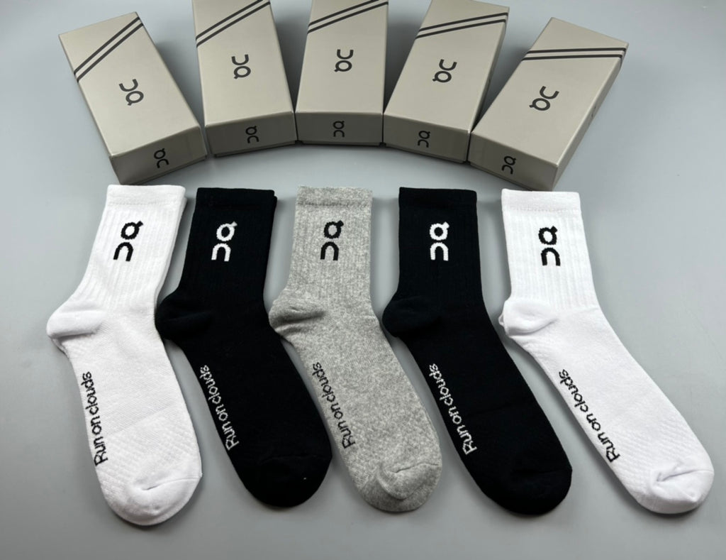 On Cotton Short Socks - 5-Pair Pack