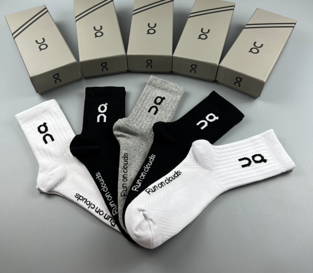 On Cotton Short Socks - 5-Pair Pack