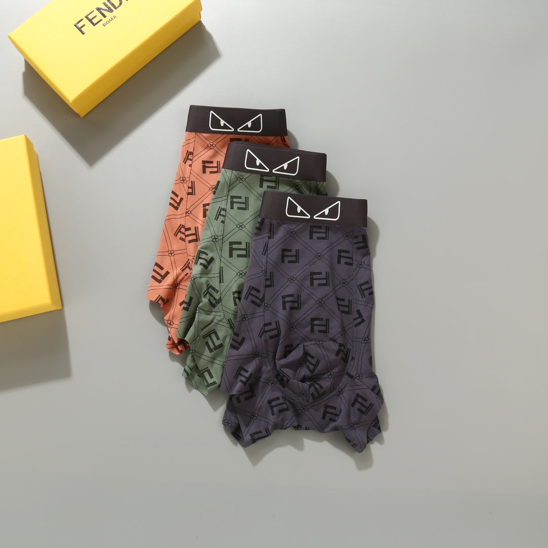 Fendi Modal Men's Boxer Briefs - 3-Piece Box