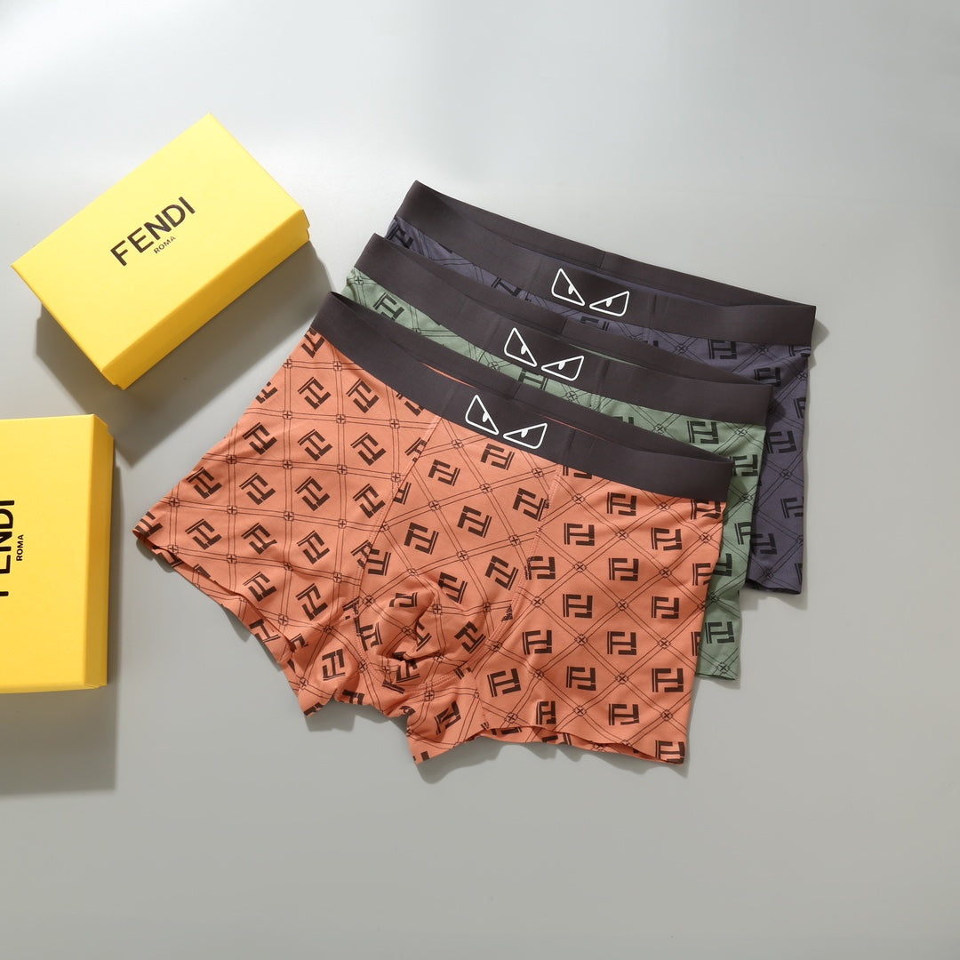 Fendi Modal Men's Boxer Briefs - 3-Piece Box
