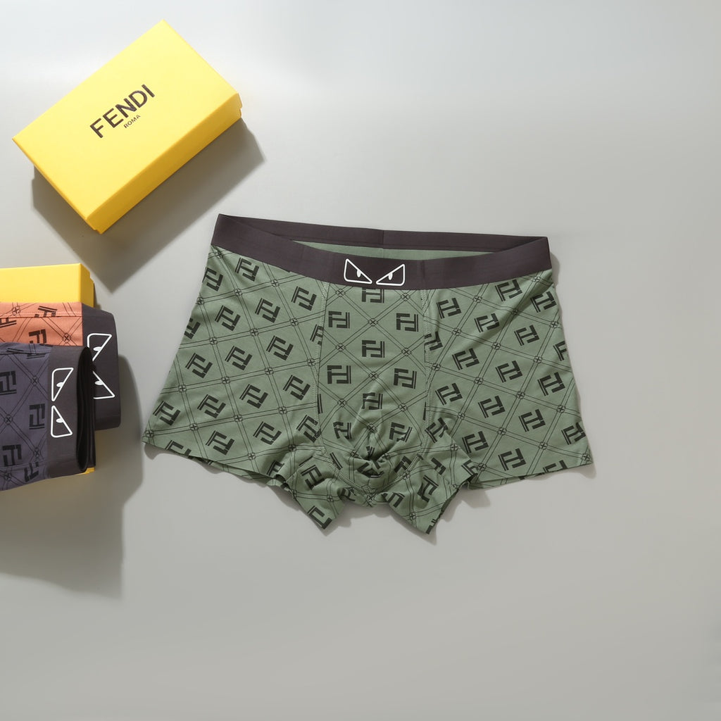 Fendi Modal Men's Boxer Briefs - 3-Piece Box