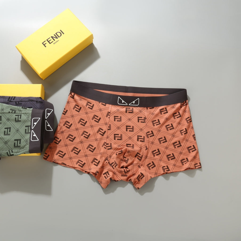 Fendi Modal Men's Boxer Briefs - 3-Piece Box