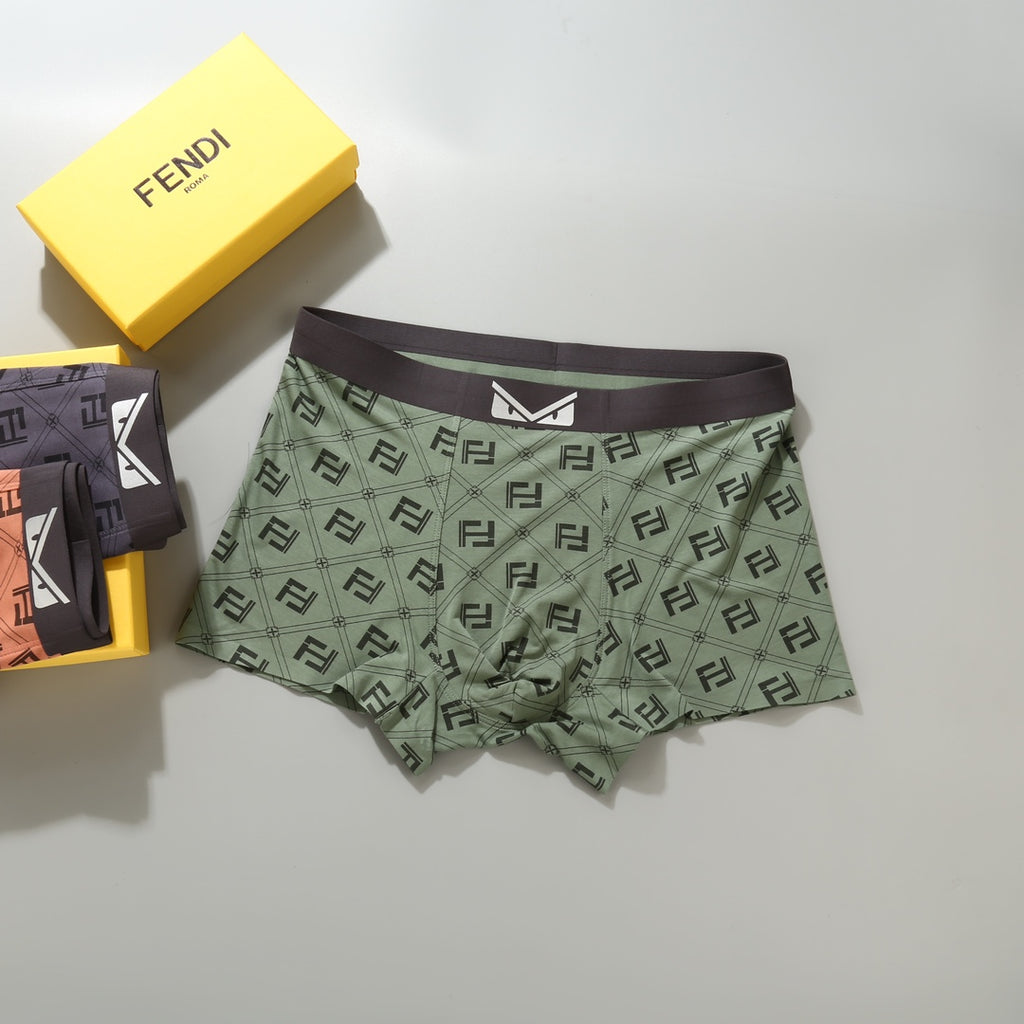 Fendi Modal Men's Boxer Briefs - 3-Piece Box