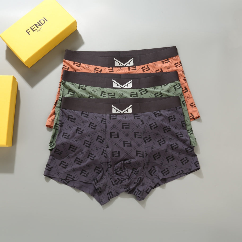 Fendi Modal Men's Boxer Briefs - 3-Piece Box