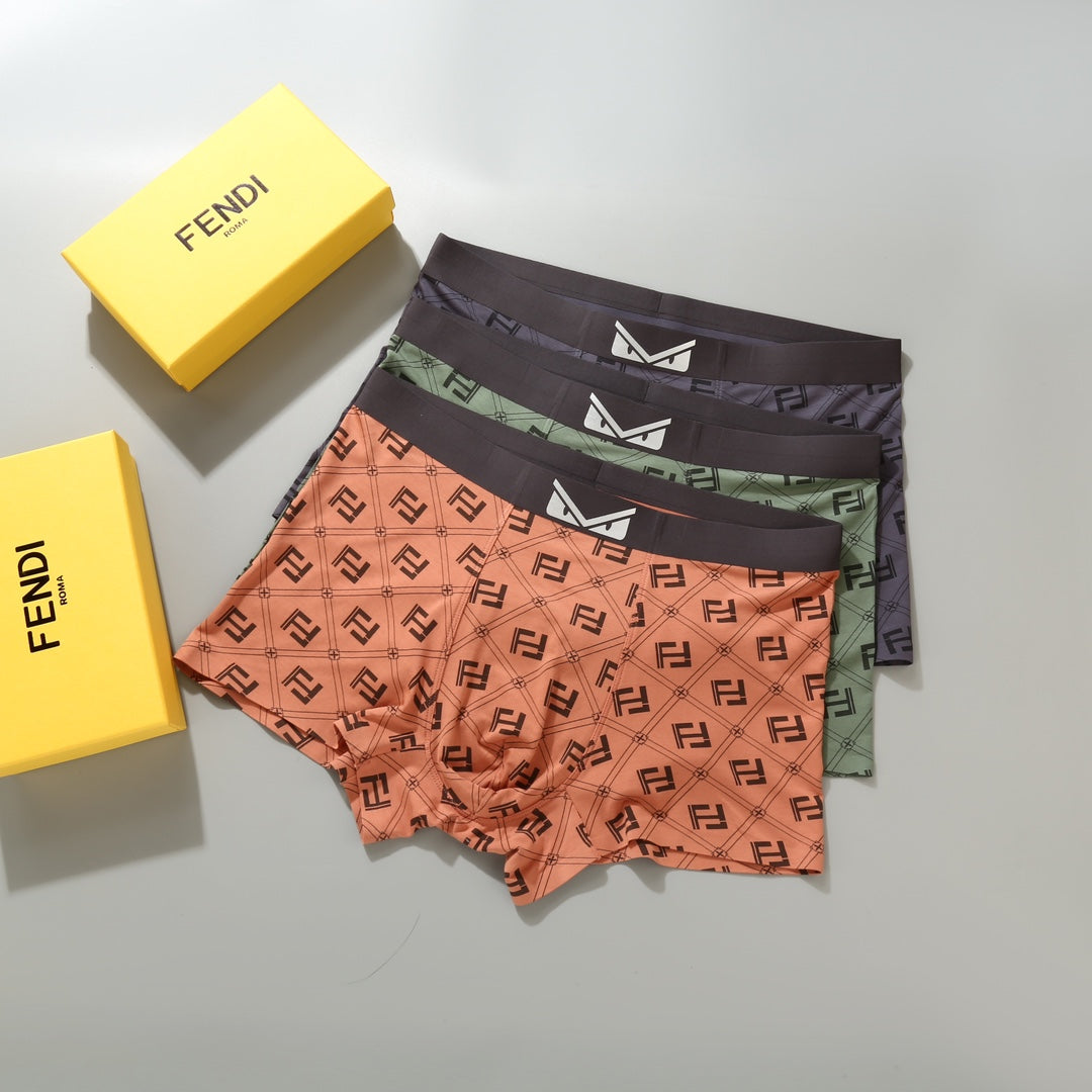 Fendi Modal Men's Boxer Briefs - 3-Piece Box