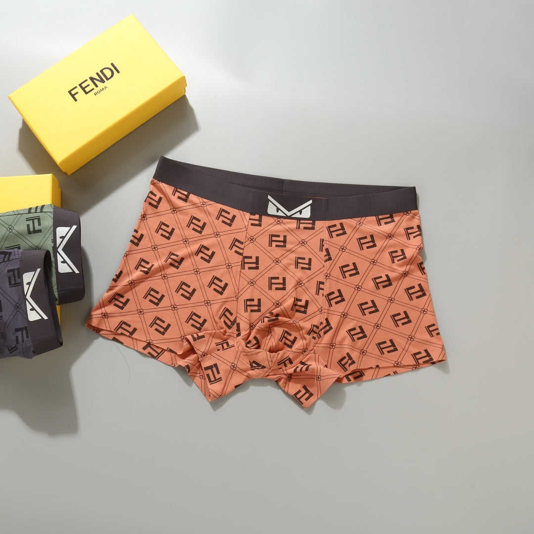 Fendi Modal Men's Boxer Briefs - 3-Piece Box