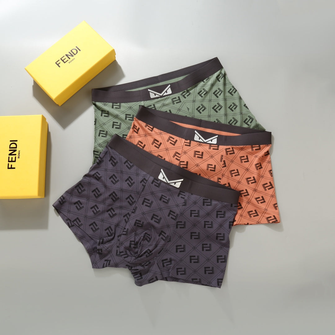 Fendi Modal Men's Boxer Briefs - 3-Piece Box