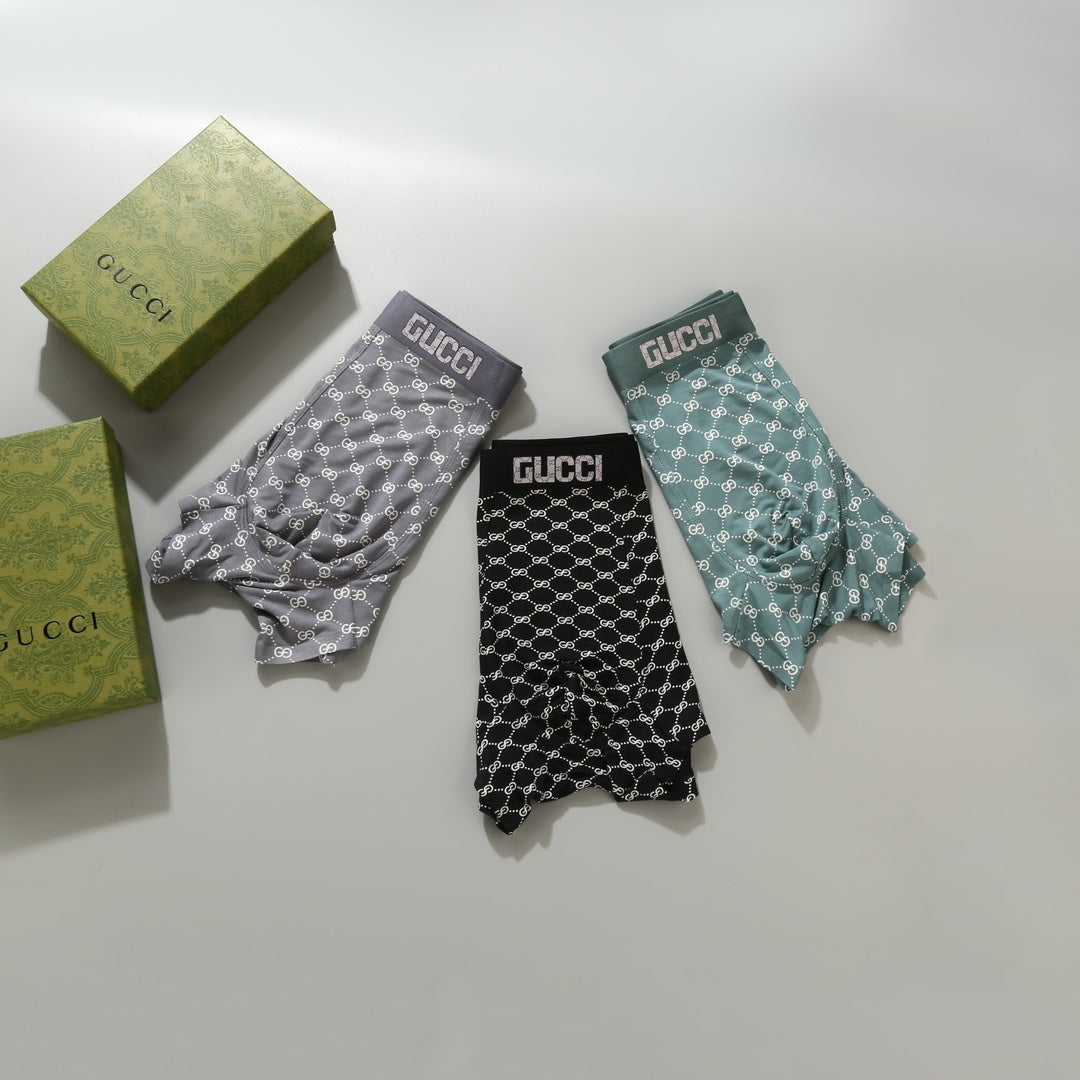 Gucci Modal Men's Boxer Briefs - 3-Piece Box