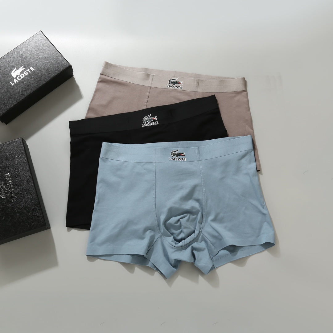 Cotton Men's Boxer Briefs - 3-Piece Box