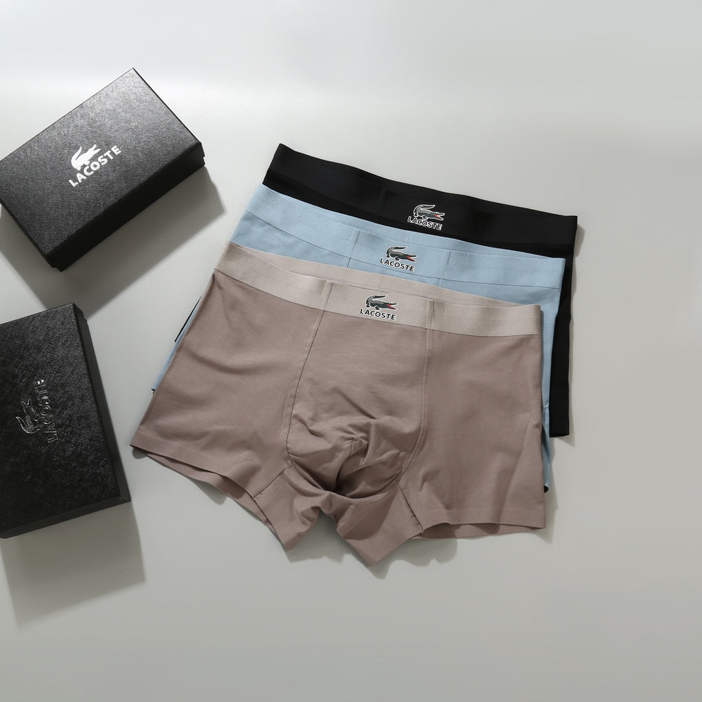 Cotton Men's Boxer Briefs - 3-Piece Box