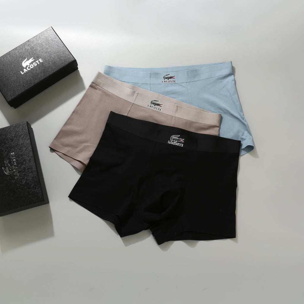 Cotton Men's Boxer Briefs - 3-Piece Box