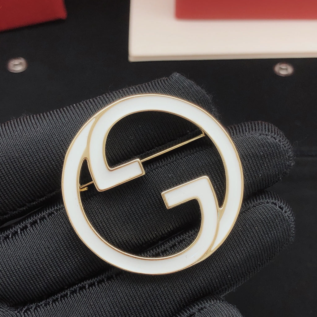 Geometric Emblem Jewelry Accessory in Gold-Tone – Design 007 front product view