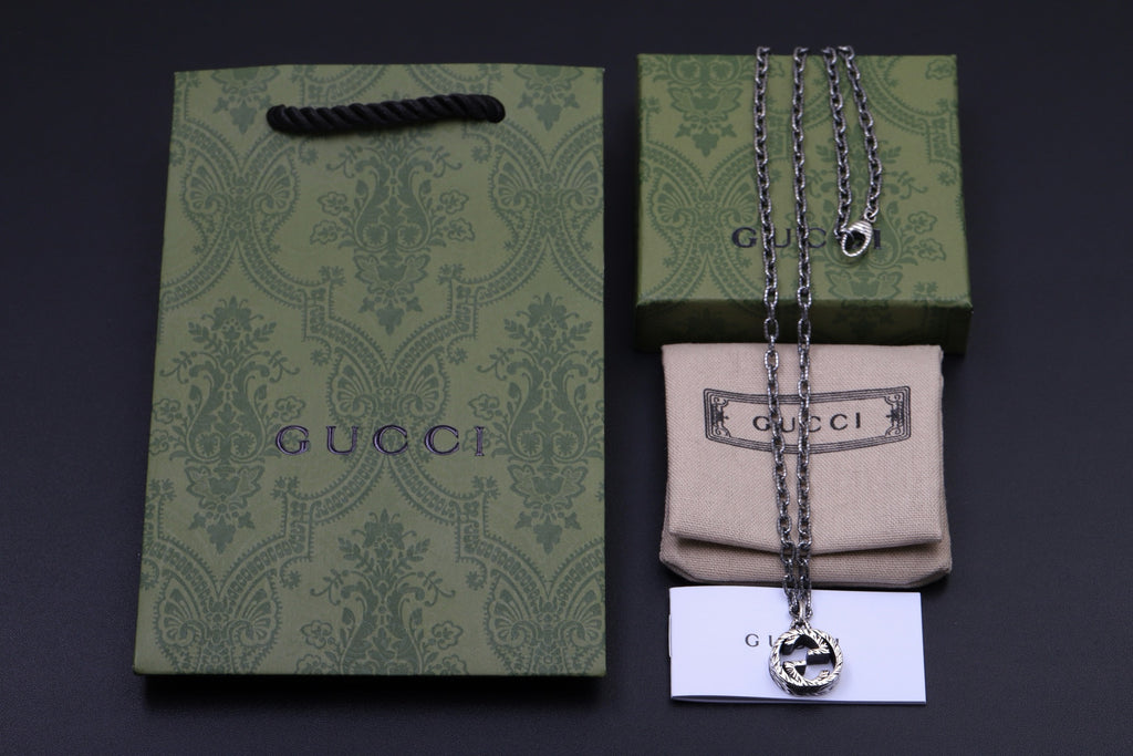 Geometric Emblem Pendant Necklace in Polished Metal-Tone – Design 009 front product view