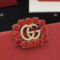 Geometric Emblem Brooch in Gold-Tone main product view