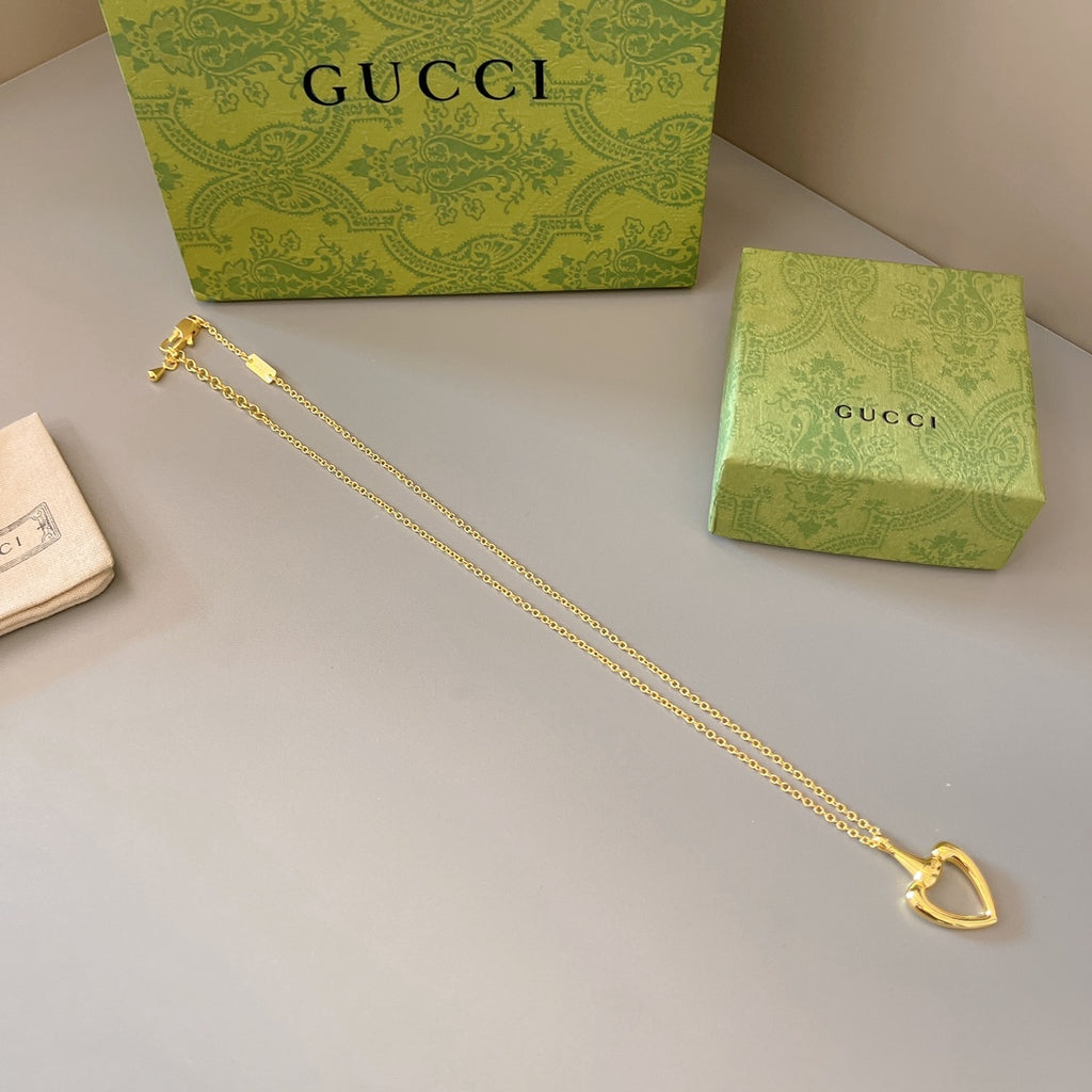 Heart Pendant Necklace in Gold-Tone front product view
