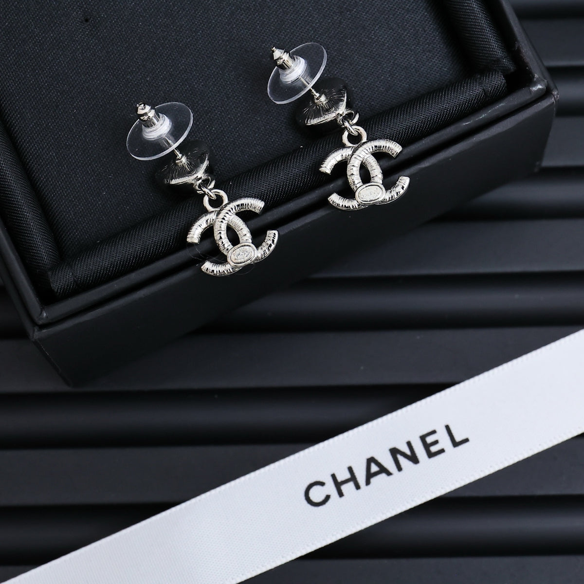 Heart Statement Earrings in Silver-Tone styled product view