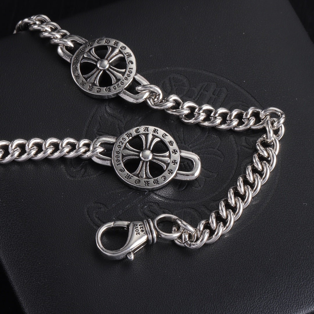 Gothic Emblem Pendant Necklace in Metal-Tone – Design 50 detail view