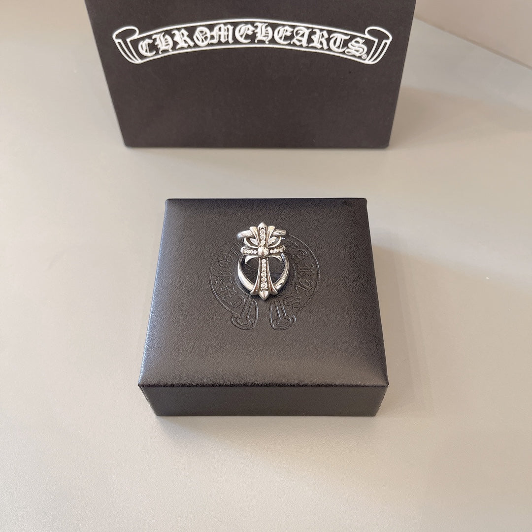 Gothic Emblem Statement Ring in Metal-Tone – Design 03 main product view
