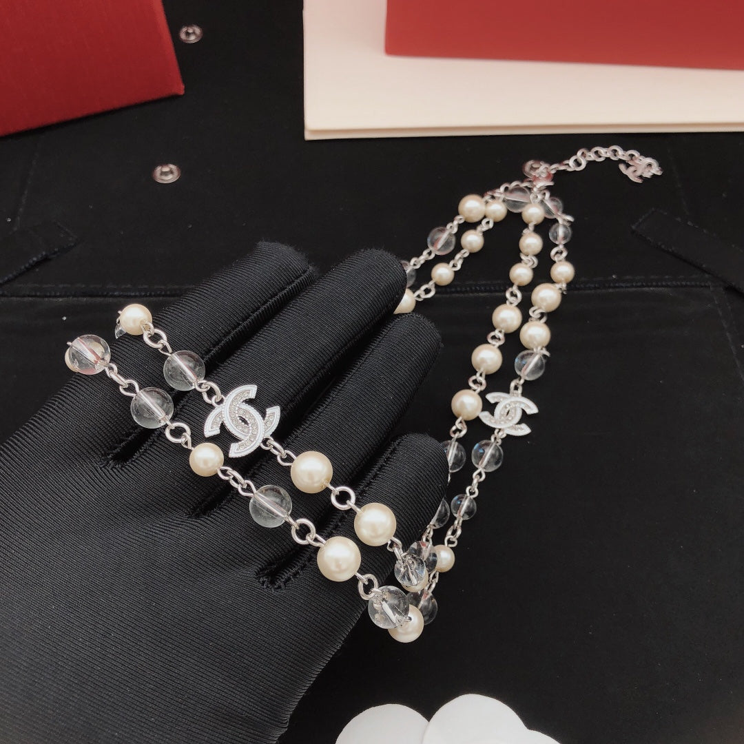 Pearl Pearl-Detail Pendant Necklace – Pearl Detail – Design 024 styled product view