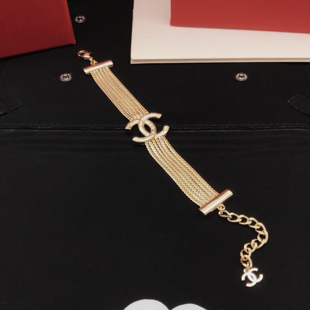 Signature Emblem Bracelet in Gold-Tone – Design 009 main product view