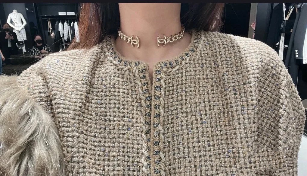 Letter Jewelry Accessory in Polished Metal-Tone – Design 006 front product view