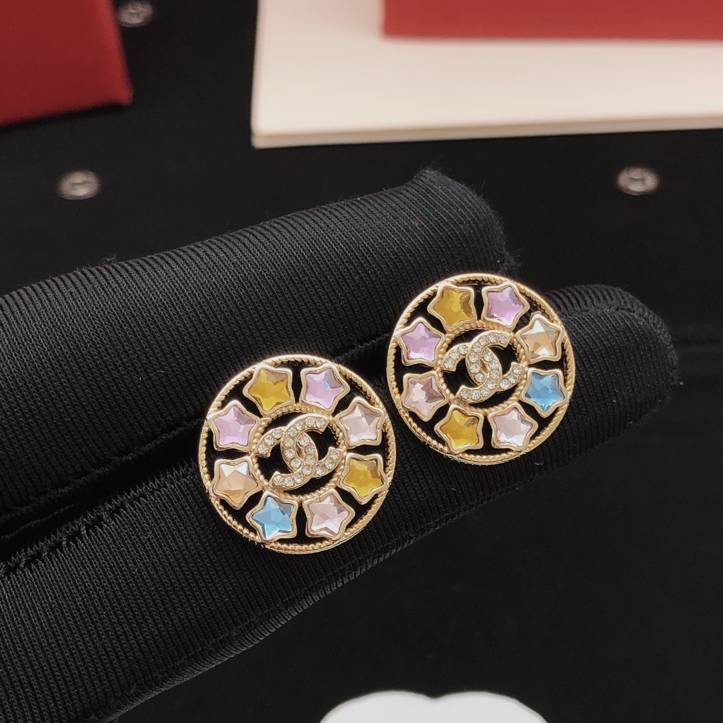Star Crystal-Accent Stud Earrings main product view