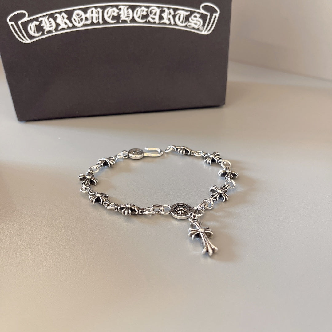 Gothic Emblem Statement Bracelet in Metal-Tone – Design 10 close-up detail