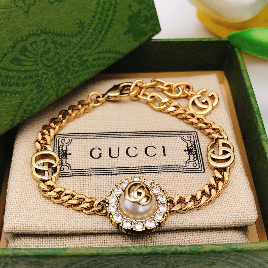 Floral Bracelet in Gold-Tone main product view