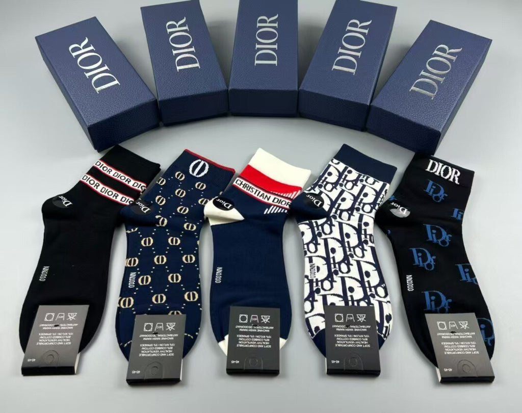 Dior Short Socks - 5-Pair Pack