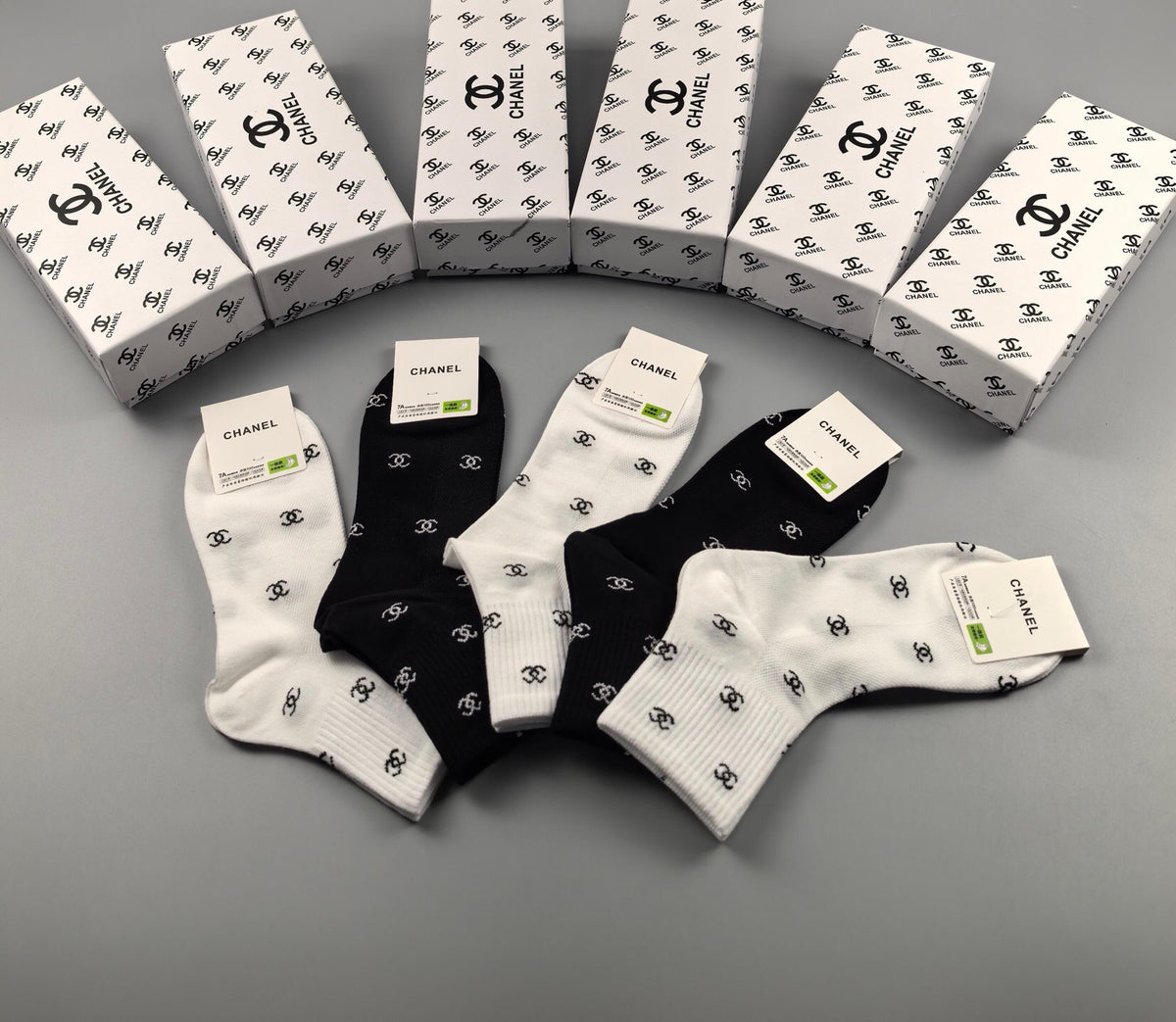 Chanel Cotton Short Socks - 5-Pair Pack