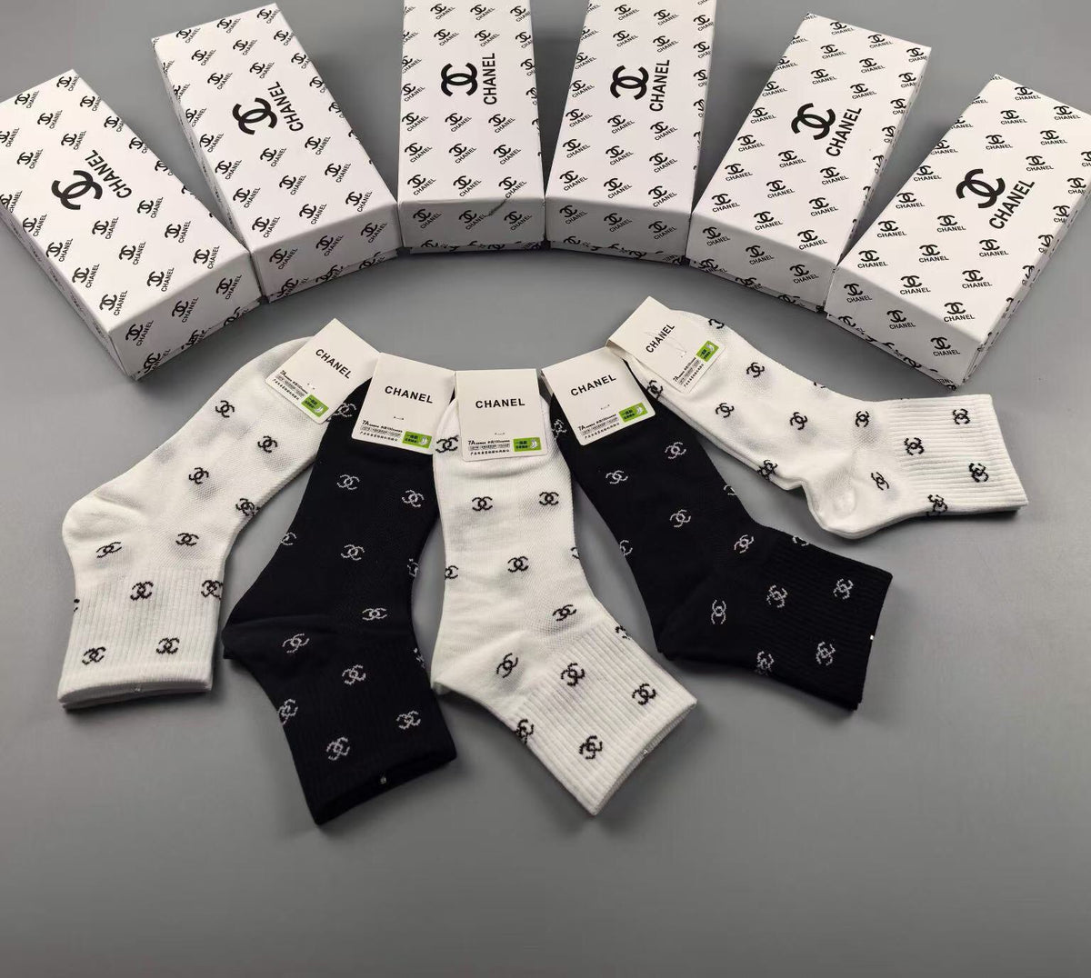 Chanel Cotton Short Socks - 5-Pair Pack